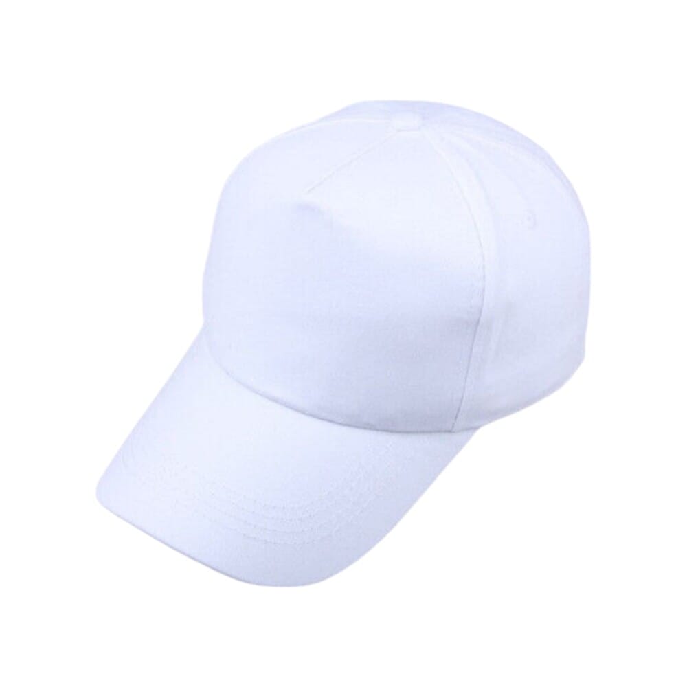 Generic Customized 5-Panel Cap-White